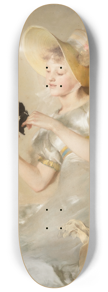 August Mandlick  - Die Silhouettenschneiderin 8.25 inch art skate deck