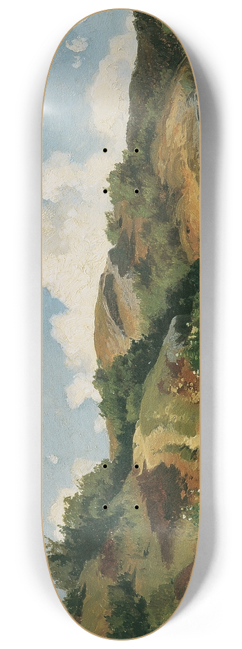 August Schaeffer von Wienwald - Ungarische Landschaft 8.25 inch art skate deck