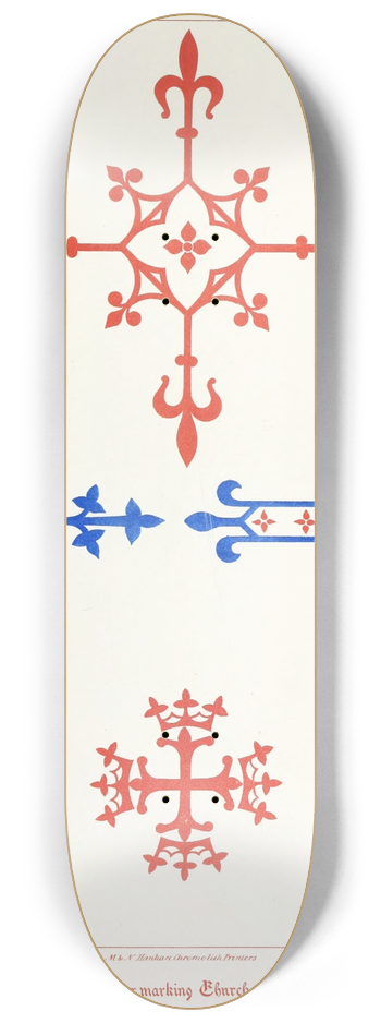 Augustus Pugin - Crosses for marking Church Linen 8.25 inch art skate deck