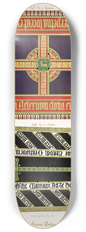 Augustus Pugin - Funeral Palls for a Herse and a Coffin 8.25 inch art skate deck