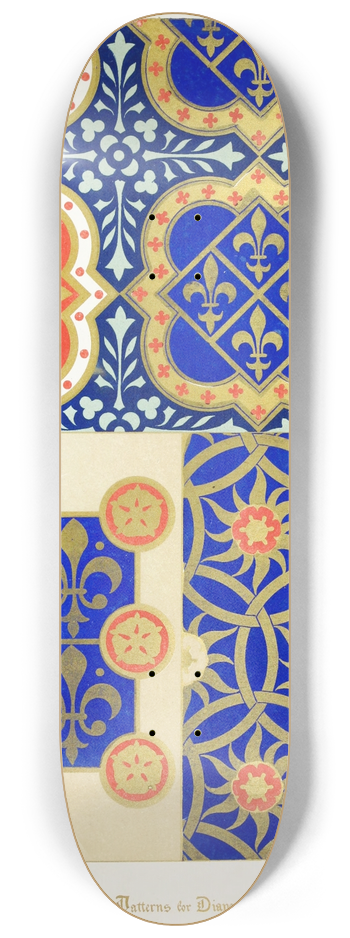 Augustus Pugin - Patterns for Diapering 5 8.25 inch art skate deck