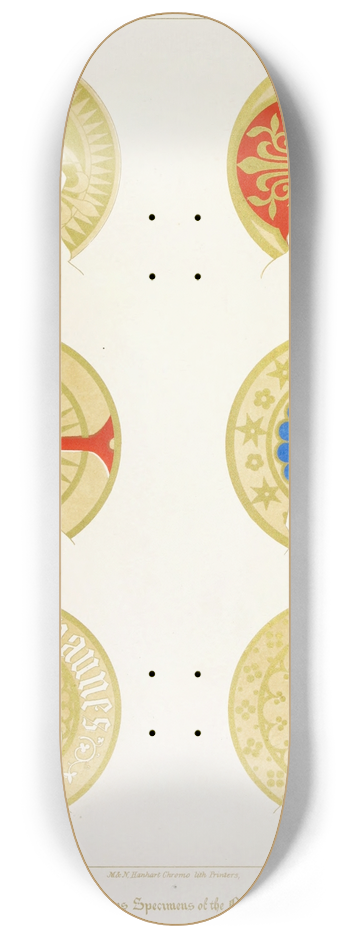 Augustus Pugin - Various Forms of the Nimbus 8.25 inch art skate deck