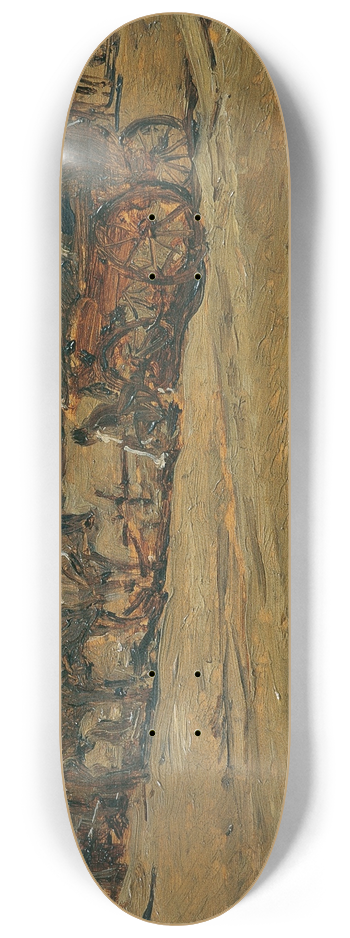 August von Pettenkofen - Ungarische Ochsengespanne 8.25 inch art skate deck