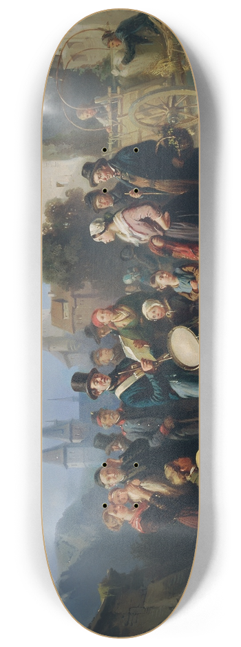 August von Rentzell - Der Dorftrommler 8.25 inch art skate deck