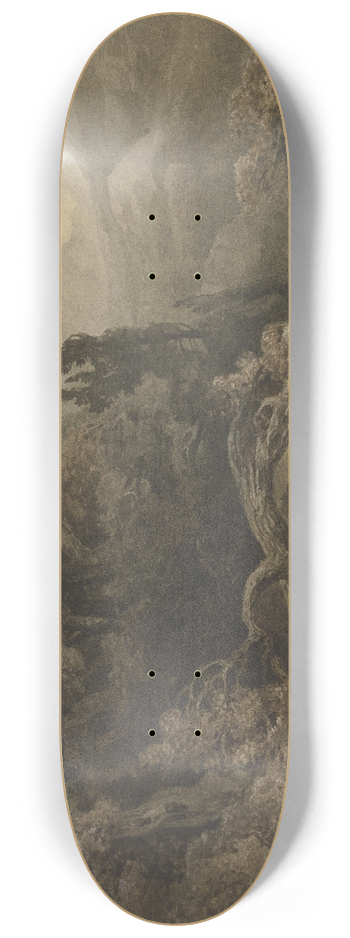 August Weber - Hochgebirgslandschaft im Sturm 8.25 inch art skate deck