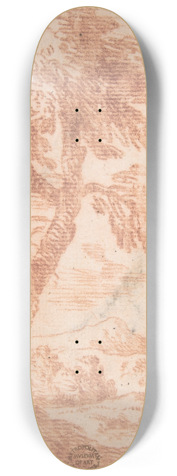 Aureliano Milani - Distant Landscape with Tree in Foreground 8.25 inch art skate deck