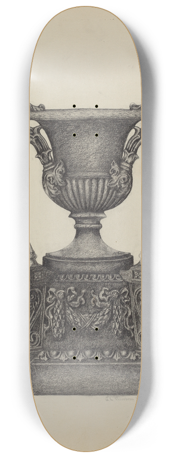 Austin L. Davison - Cast Iron Urn 8.25 inch art skate deck