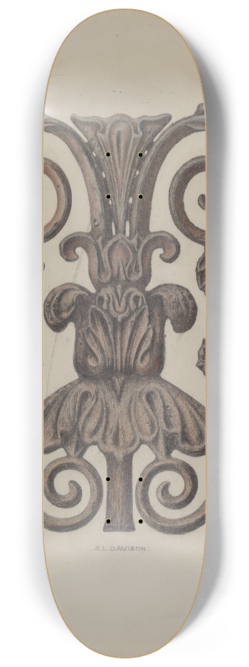 Austin L. Davison - Section of Cast Iron Balcony 8.25 inch art skate deck