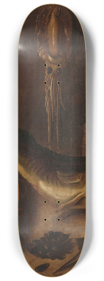 A. van Doeff - Still Life with Fish 8.25 inch art skate deck