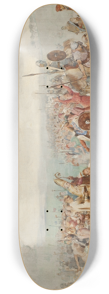 Axel Kulle - Baptism of Olof Sktkonung 8.25 inch art skate deck