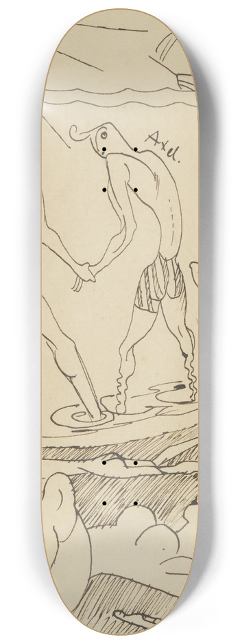 Axel Trneman - Bath Scene 8.25 inch art skate deck