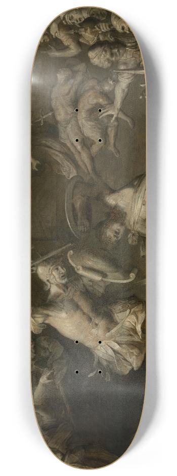 Frans Francken the Younger - Eteocles and Polynices 8.25 inch art skate deck