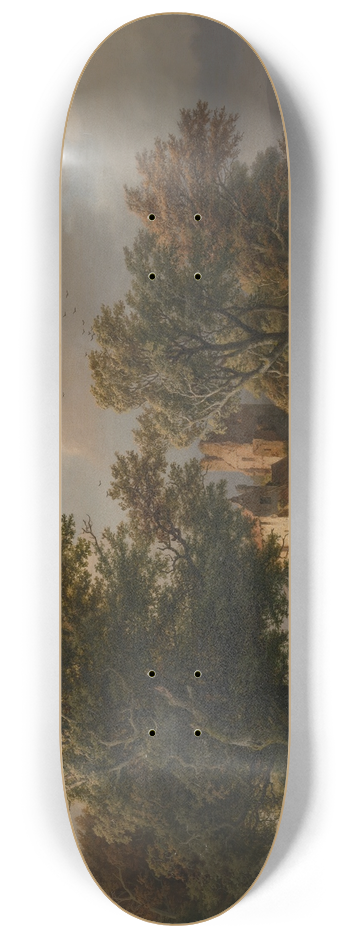 Barend Cornelis Koekkoek - De rukwind 8.25 inch art skate deck