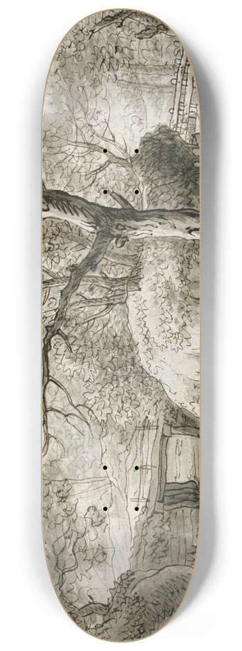 Barend Hendrik Thier - Bosweg langs een beek 8.25 inch art skate deck