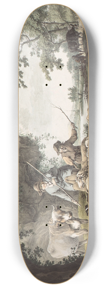 Barend Hendrik Thier - Herders met vee 8.25 inch art skate deck