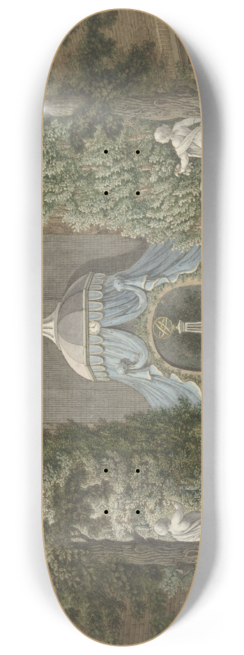Barend Hendrik Thier - Theatre Scene in a City Garden 8.25 inch art skate deck