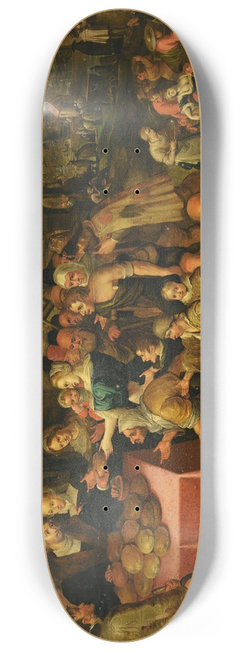 Frans Francken the Younger - The works of mercy 8.25 inch art skate deck