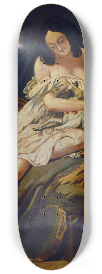 Baron Charles de Steuben - Esquisse pour le tableau La Esmeralda et sa chvre 8.25 inch art skate deck