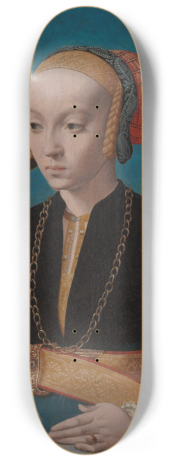 Barthel Bruyn the Elder - Portrait of Elisabeth Bellinghausen 8.25 inch art skate deck