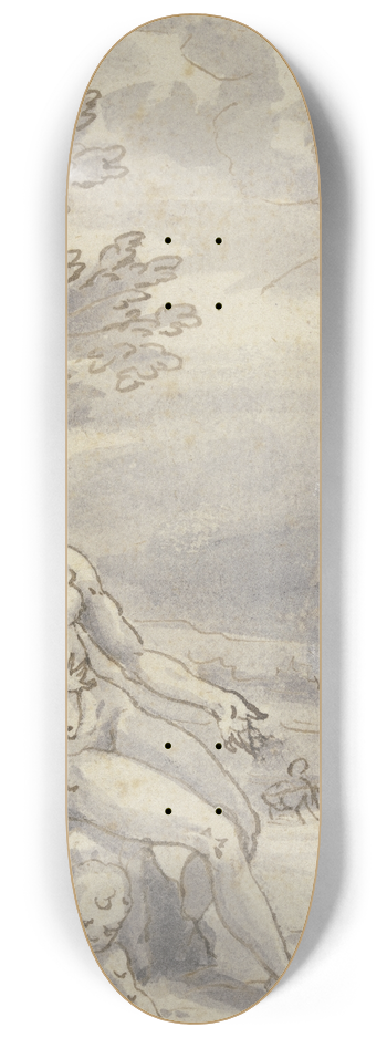 Bartholomaeus Spranger - Lykische Bauern, von Zeus auf Bitte der Leto in Frsche verwandelt 8.25 inch art skate deck