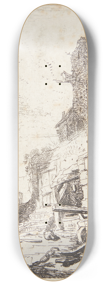 Bartholomeus Breenbergh - Forfaldent hus 8.25 inch art skate deck