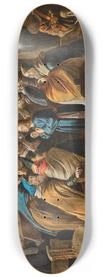 Bartholomus Wittig - Christ among the doctors 8.25 inch art skate deck