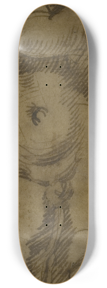 Bartolomeo Passarotti - Standing Putto Seen from the Front; Study for the Virgin in Glory with Saints Petronius, Dominic, and Peter Martyr 8.25 inch art skate deck