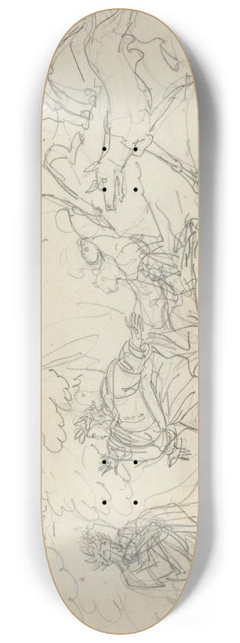 Bartolomeo Pinelli - Dante Flees the Wild Beasts and Meets Virgil 8.25 inch art skate deck