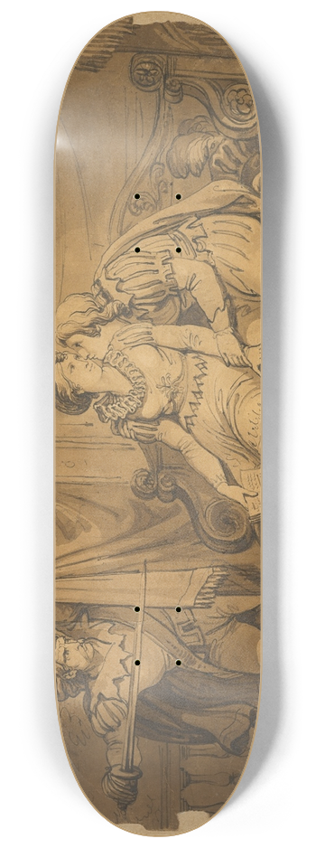 Bartolomeo Pinelli - Paolo and Francesca 8.25 inch art skate deck