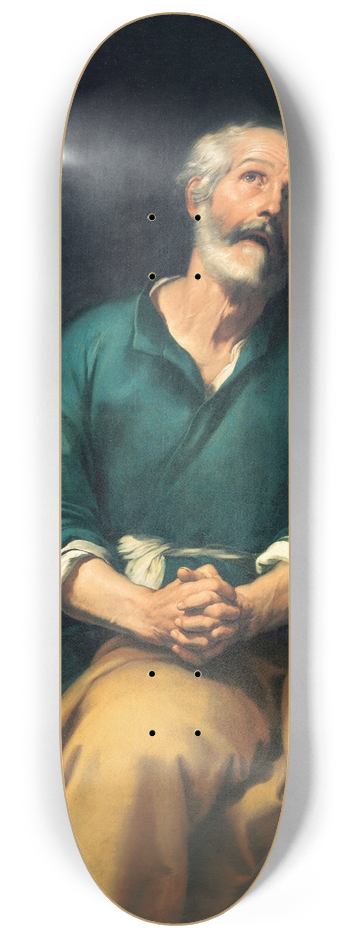 Bartolom Estebn Murillo - Saint Peter in Tears 8.25 inch art skate deck