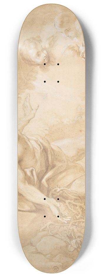 Benedetto Luti - Saint Benedict on a Bed of Thorns 8.25 inch art skate deck