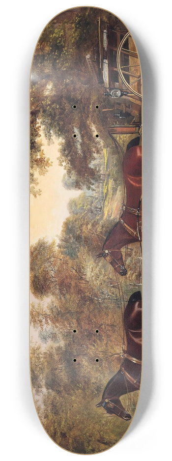 Benjamin Cam Norton - Carriage Horses Harnessed In Tandem 8.25 inch art skate deck