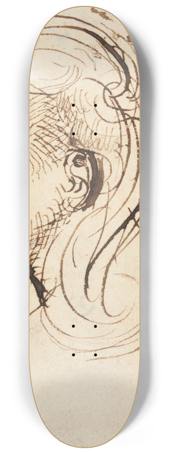 Benjamin Robert Haydon - Head Study 8.25 inch art skate deck