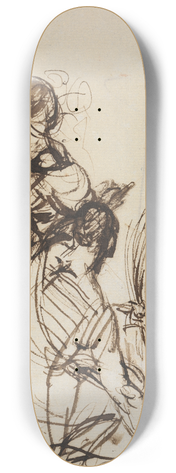 Benjamin Robert Haydon - Study For, Christs Entry into Jerusalem.. 8.25 inch art skate deck