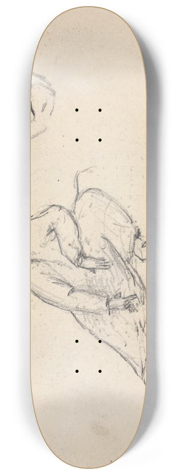 Benjamin Robert Haydon - Study of a Seated Man, Wearing a Pointed Hat 8.25 inch art skate deck