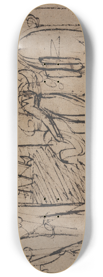 Benjamin Robert Haydon - Study of Mary, Queen of Scots, Going to Execution 8.25 inch art skate deck