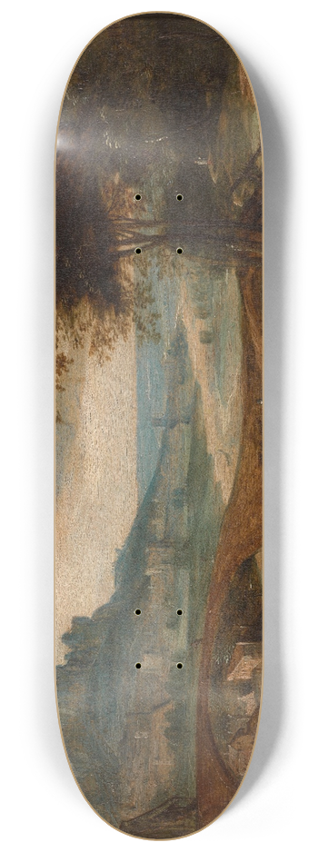 Frans Mostaert - Landscape with the Good Samaritan 8.25 inch art skate deck