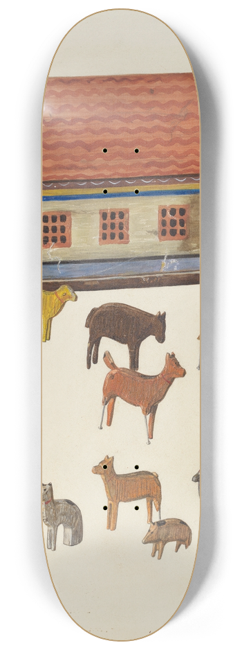 Ben Lassen - Noahs Ark and Animals 8.25 inch art skate deck