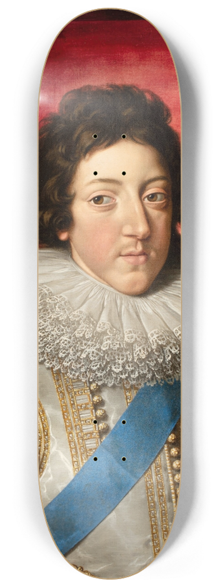 Frans Pourbus The Younger - Louis XIII, King of France (1601-1643), with the Sash and Badge of the Order of Saint Esprit 8.25 inch art skate deck