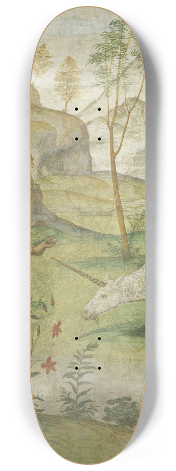 Bernardino Luini - Procris and the Unicorn 8.25 inch art skate deck