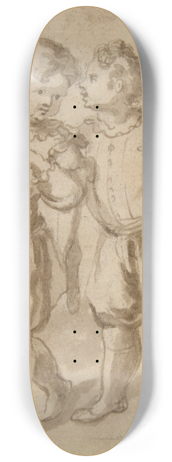Bernardino Rodriguez - Two Young Page-Boys 8.25 inch art skate deck