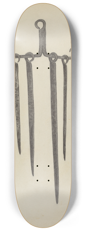 Bernard Krieger - Skewers and Holder 8.25 inch art skate deck