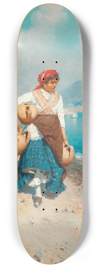 Bernardo Hay - On The Beach At Naples 8.25 inch art skate deck