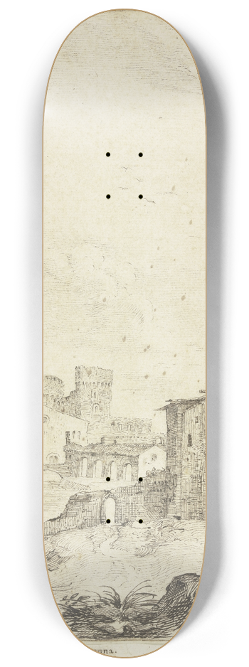 Bernardo Zilotti - Ansicht einer italienischen Stadt 8.25 inch art skate deck