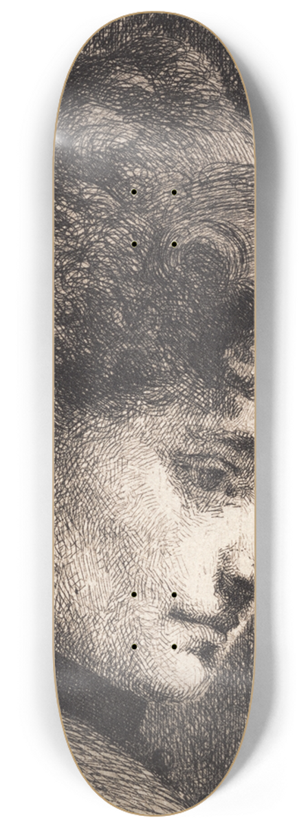 Frans Schwartz - Profilhoved af en ung pige, vendt mod hjre 8.25 inch art skate deck