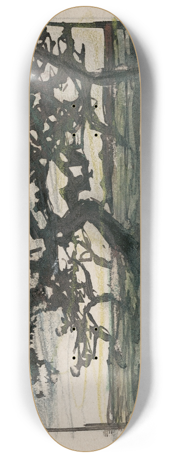 Frans Smissaert - Bomen aan een plas 8.25 inch art skate deck
