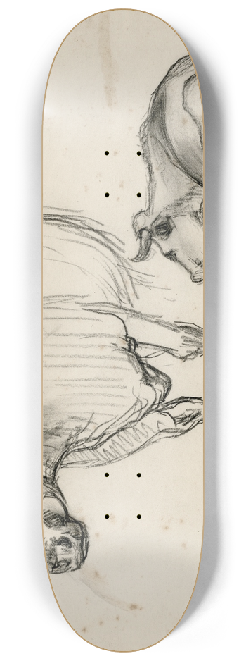 Frans Smissaert - Een staande en een liggende koe 8.25 inch art skate deck