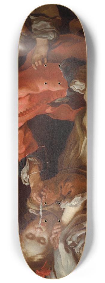 Bernhard Keil - Sleeping girl with two children playing 8.25 inch art skate deck