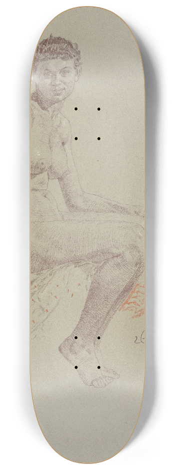 Bernhard Pankok - Female nude 8.25 inch art skate deck