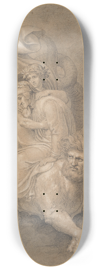 Bertel Thorvaldsen - Dante and Virgil on the back of Geryon 8.25 inch art skate deck